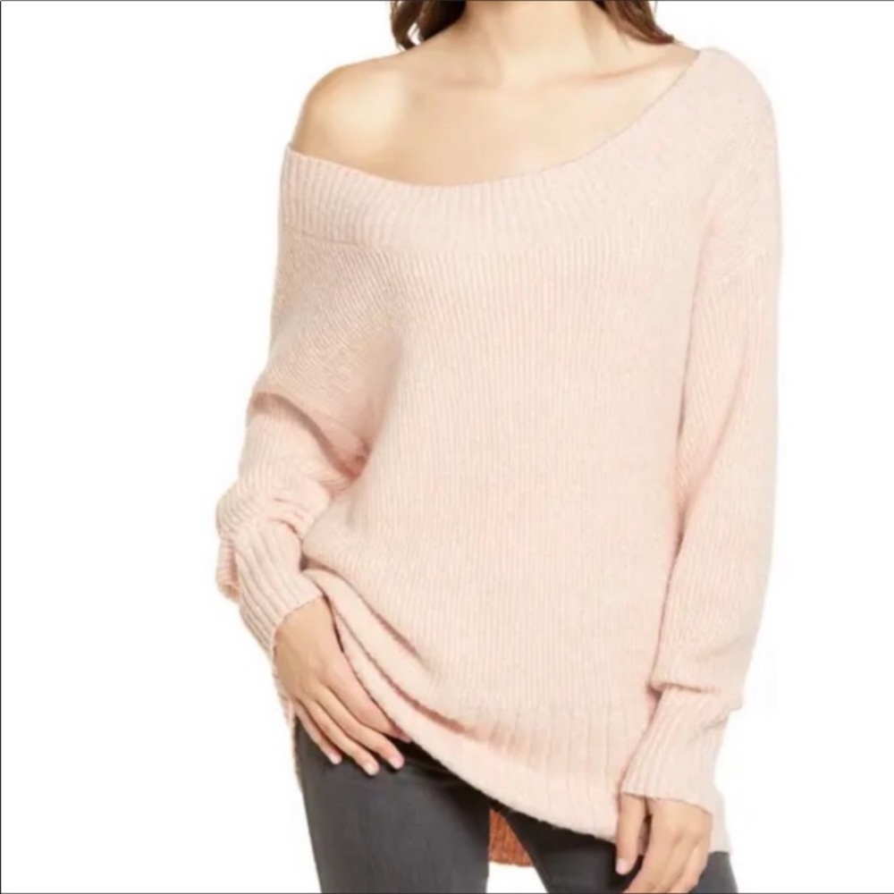 Chelsea 28 Ribbed off the shoulder sweater